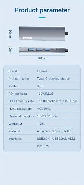 Lenovo type C hub 5 in 1 | Mac | Windows | 5