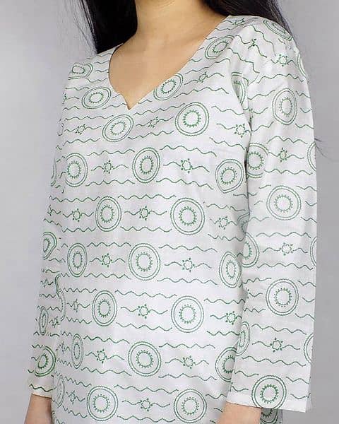 Independence Day 2 Piece Women Stitched Cotton Printed Suit 3