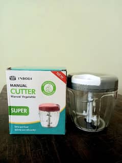 Manual Food Chopper vegetable Cutter with 5 blades