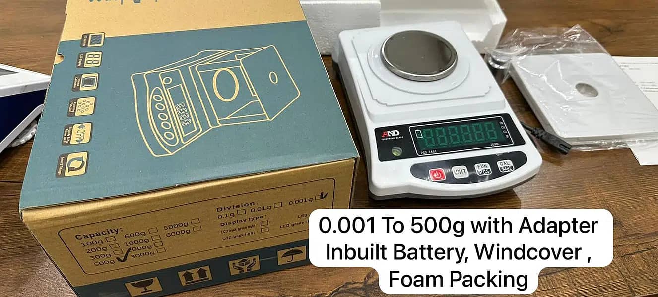 AND Scale Weighing Scale Analytical Balance 0.001g to 500g 0