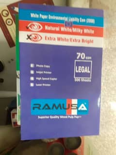 Ramusa paper  legal off white.  70 grams