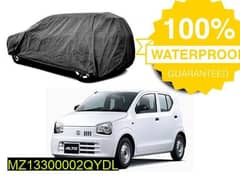 1 Pc waterproof dustproof parachute car covers BLACK AND WHITE
