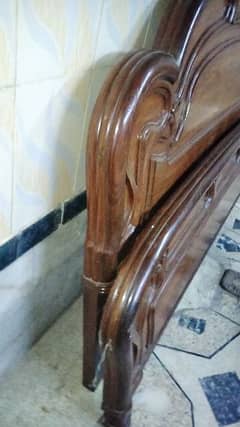 wooden wood polish bed