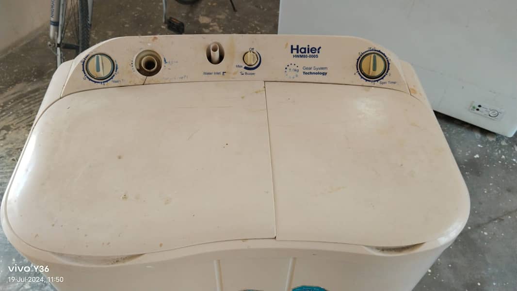 haier washing machine + drayer for sale 1