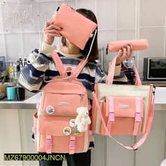 4pcs Nylon  Backpack for girls and boys