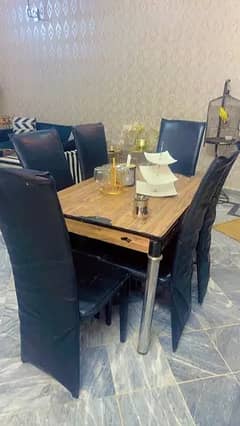dinning table / wooden dining table/ 6 seater dining / wooden chair