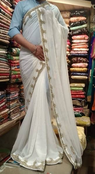 white saree 2