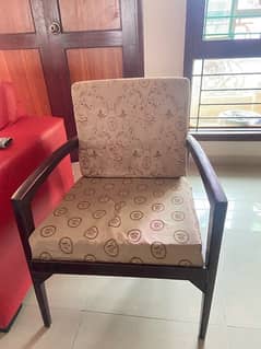 Four chairs with sofa covers/sheesham