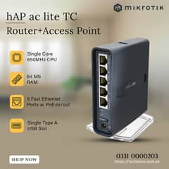 MikroTik hAP ac lite TC Dual-Band WiFi Router and Access Point (Brand