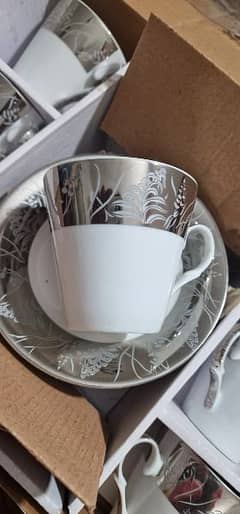 Platenium gold Tea and saucer set 12pcs
