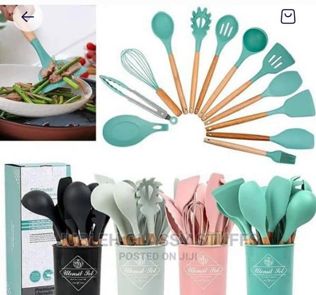 12 piece Silicone Spatula Spoon Set 0