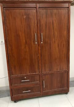 Wood CLOTH Wardrobe Almari Strong Wheels Easy to move around