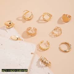 10pcs Italian Rings set for girls