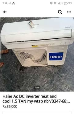 Haier AC DC inverter heat and cool 1.5 TAN