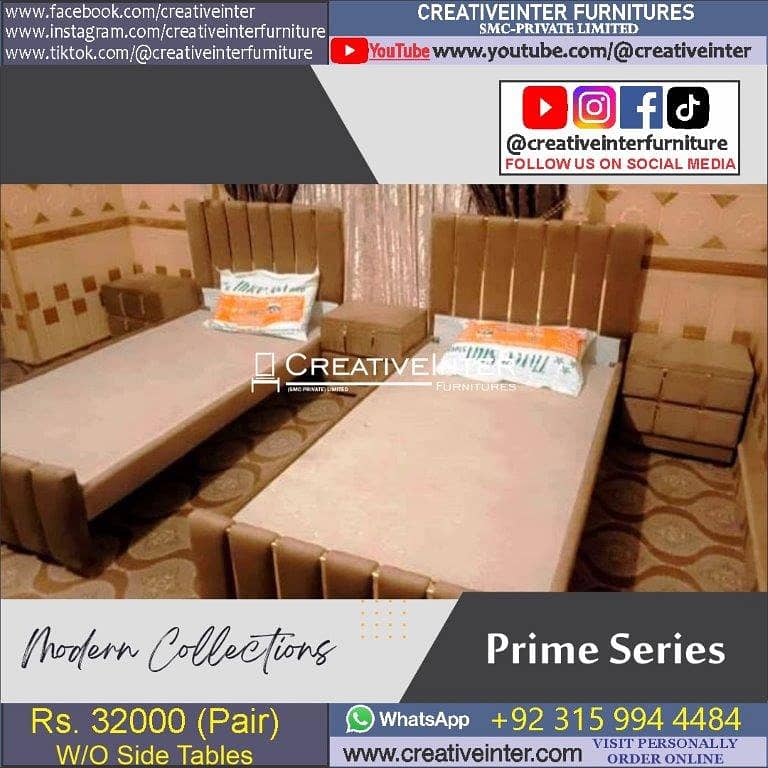 Double Bed King Size SIngle Full Size Queen Bedroom Cushion Wooden 18