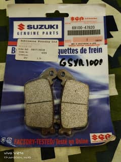 Suzuki Genuine Brake Pad & shim Set, 69100-47820 OEM GSX-R1000,