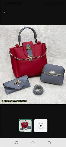 pu leather plain hand bag for girls and women 0