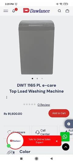 Dawlance Automatic washing machine