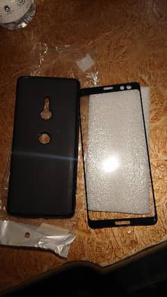 sony xperia xz3 Glass protector+Back cover