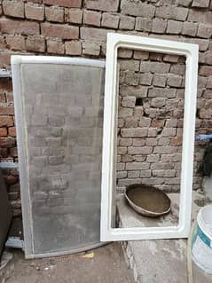 Glass door of deep freezer