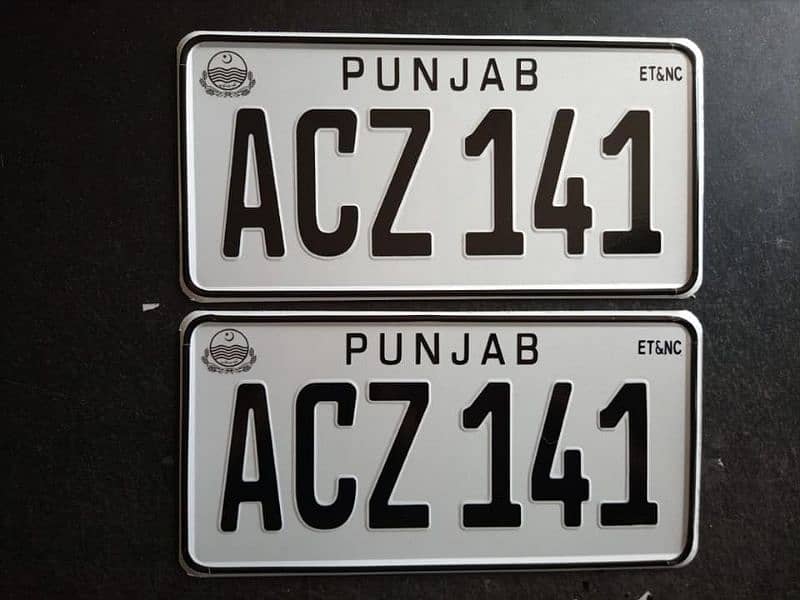 Embossed numberplate / car numberplate 3