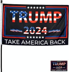 Trump 2024 Flag .  USA Flag made with original wood, american flag