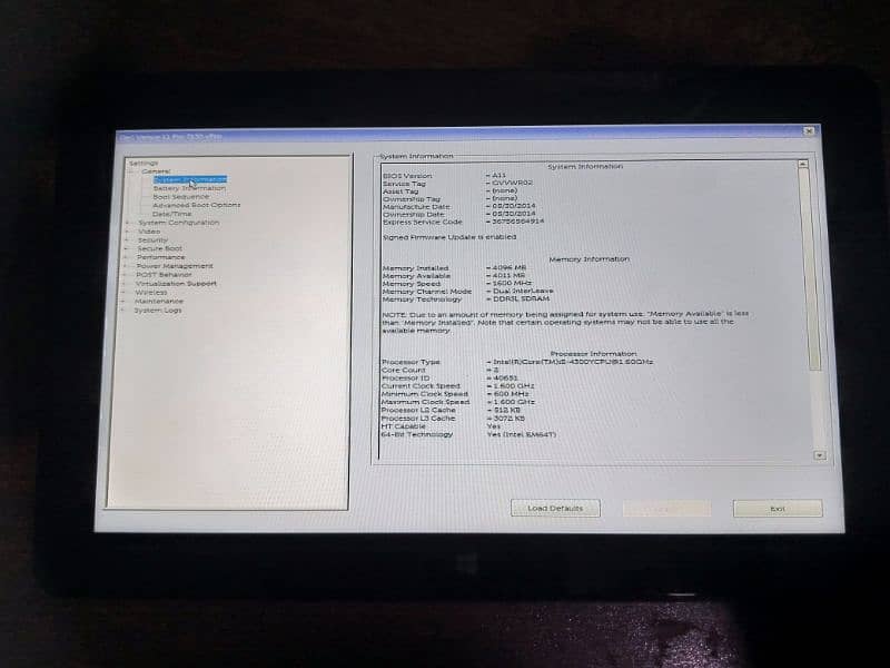 Dell Tablets Core i3 - 4th Generation (Touch Screen) 1