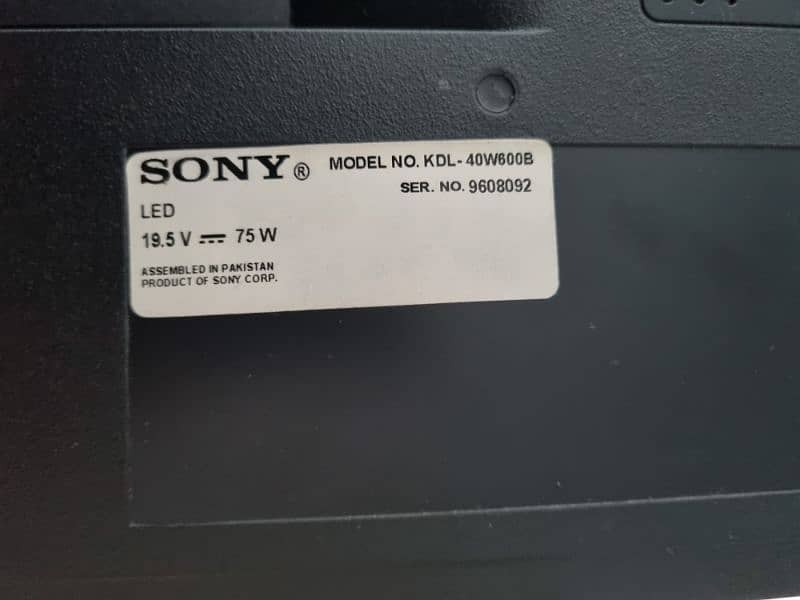 SONY LED TV - 40W600B 4