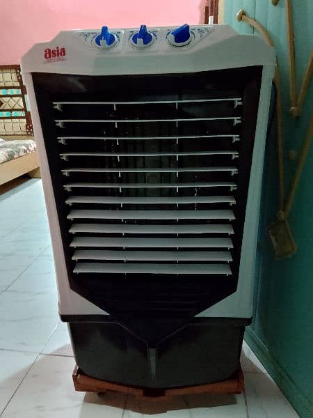 Air cooler with handmade wooden trawly 0