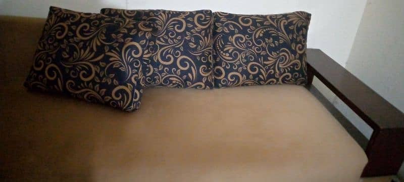 L shaped sofa golden and black color 5