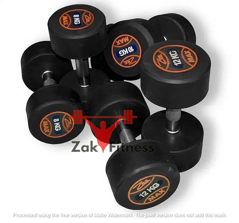 Rubber Coated Dumbbells|Home Gym Equipment| Dumbbells| 2