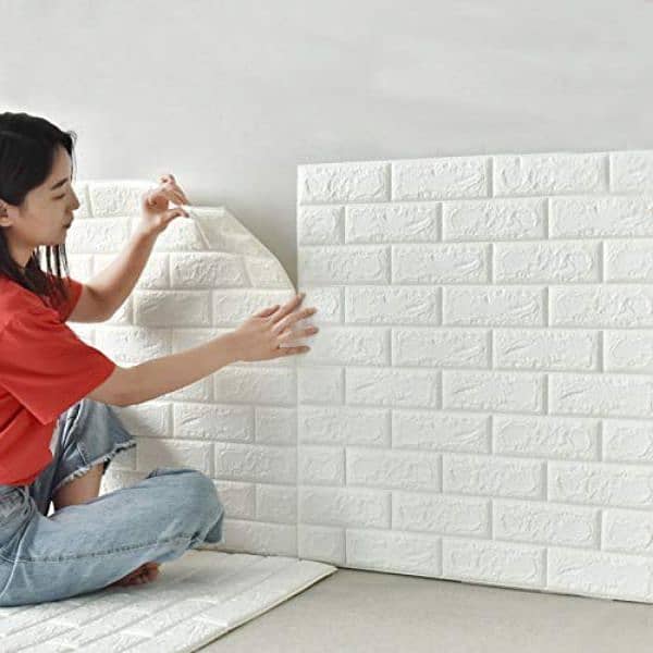 3D Wall  Brick Bedroom Home Decor Waterproof Self Adhesive Wallpaper 0