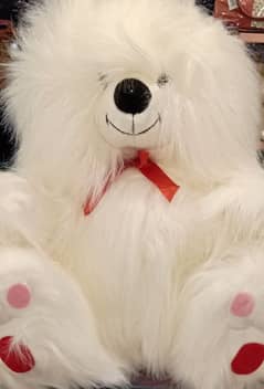 white stuff teddy bear