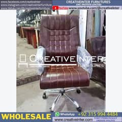 Office Boss Chair leather revolving high back Study Computer Desk