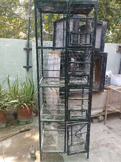 4 portion iron cage best for parrots and pigeon good quality