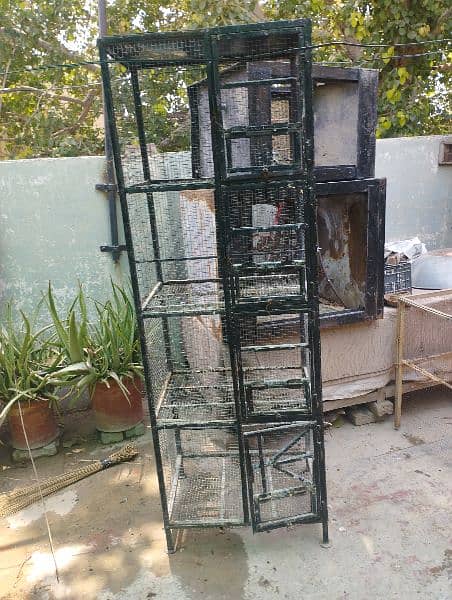 4 portion iron cage best for parrots and pigeon good quality 3