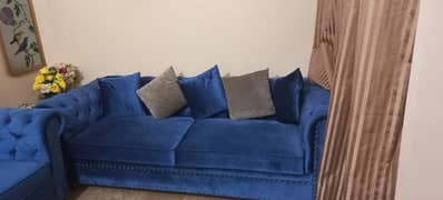 5 seater sofa set with tea trolly 0