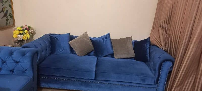 5 seater sofa set with tea trolly 5