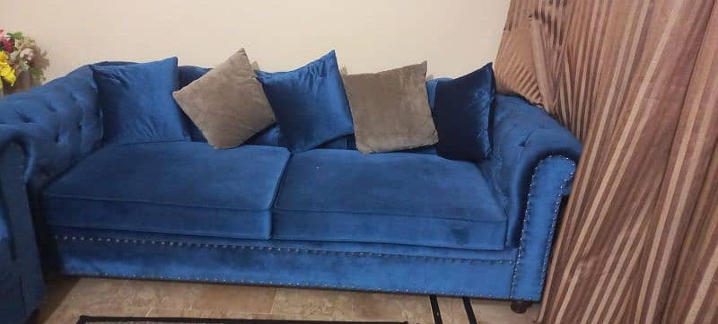 5 seater sofa set with tea trolly 7