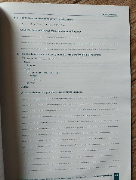 IGCSE and O Level CS Programming Workbook 2