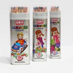 ORO Coloroid Tin Box 24 Pencil Colors