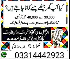 Female & Male staff required for home base and office base work