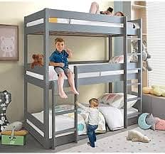 tripple bunker bed for kids - hostel heavy duty metal