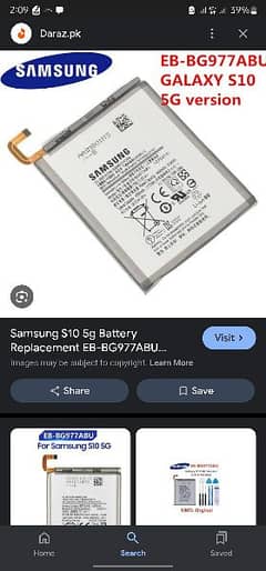 s10 5g original battery board 4500mah