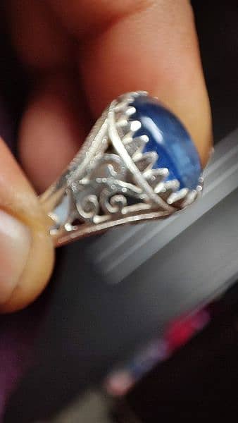 origenal burma sapphire silver ring 0