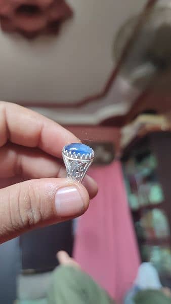 origenal burma sapphire silver ring 2