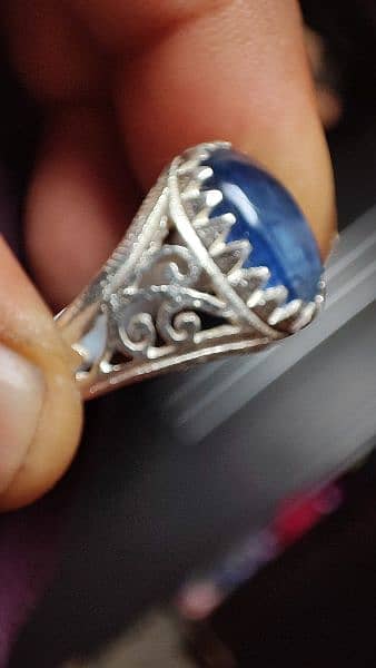 origenal burma sapphire silver ring 3