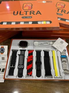 Ultra 2 Full AMOLED 7 in 1 Strap Smartwatch/ 7 strap Watch