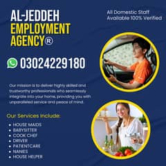 Chinese Cook | Maid | Pakistani cook | Patient Care | Driver available