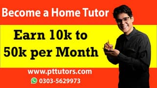 Become Home tutor with PT TUTORS